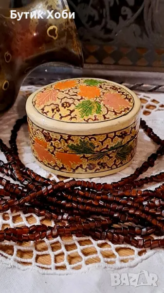 Винтидж кутийка от папие маше ,,Кашмир,, , снимка 1