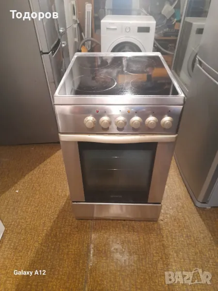 Готварска печка от INOX, керамичен плот 50 см ширина и фурна с вентилатор Gorenje EC 734 E , снимка 1