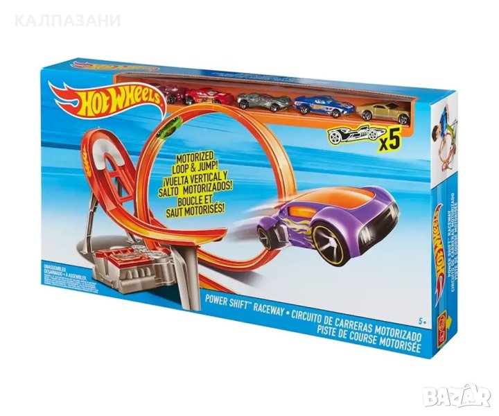 Hot Wheels - Състезателна, моторизирана писта с 5бр. колички FCF18, снимка 1