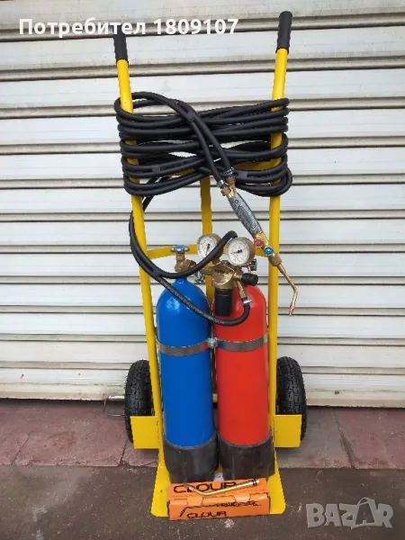 Мобилен оксижен с 2 х 6.5 литра бутилки , снимка 1
