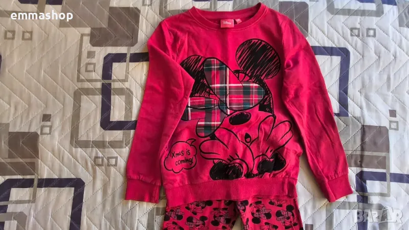 Коледен комплект Disney и подарък рокля с дълъг ръкав размер 128-134 , снимка 1