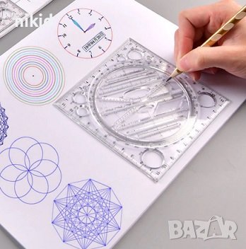 Мулифункционална графична линия за графика графики различни геометрични форми архитект, снимка 1