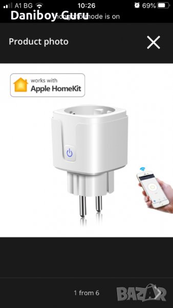 Homekit /Tuya Smart Socket Безжични WiFi електрически контакти 15A захранващ щепсел Alexa, снимка 1