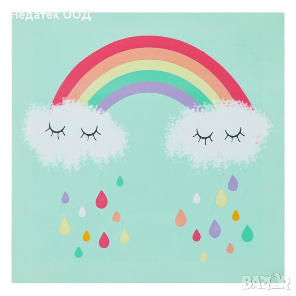 Декорация за стена, Светеща дъга, 25x25см, снимка 1
