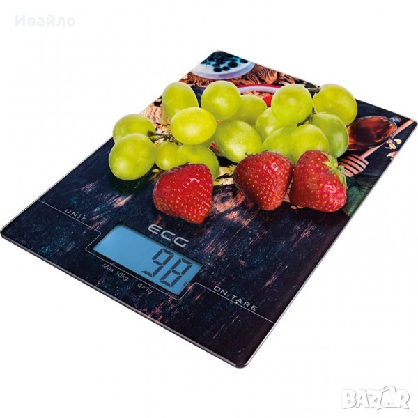 Кухненскa везна ECG KV 1021 Berries, 10 kg, Черен, снимка 1