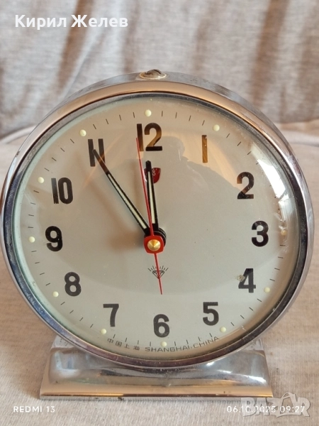 Стар механичен будилник SHANGHAI CHINA перфектно състояние за КОЛЕКЦИОНЕРИ 49190, снимка 1