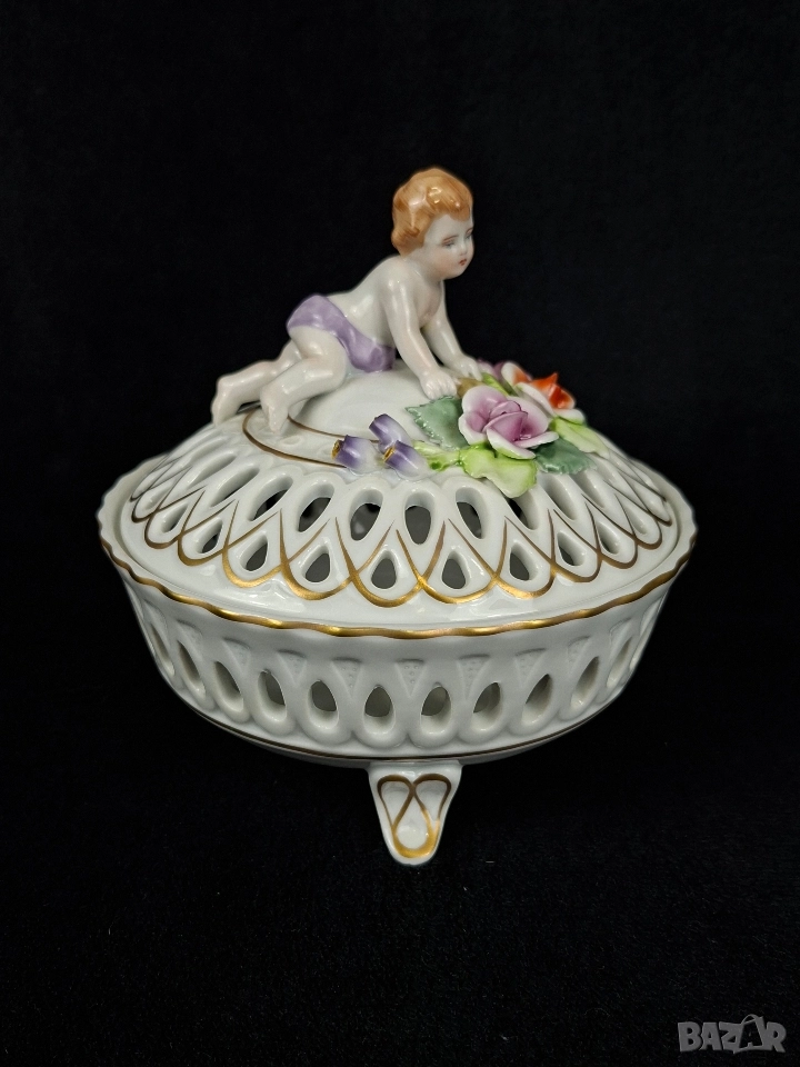 Ажурна бонбониера с капак - PMP, Германия, снимка 1