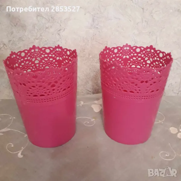 Комплект Розови Кашпи, снимка 1