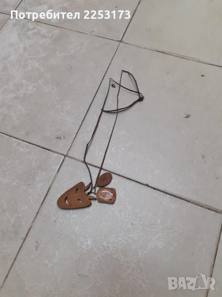 Дървен гердан с икона, снимка 1