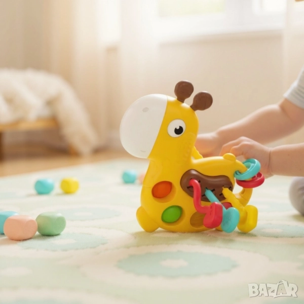 Сензорна играчка Montessori жирафче, снимка 1