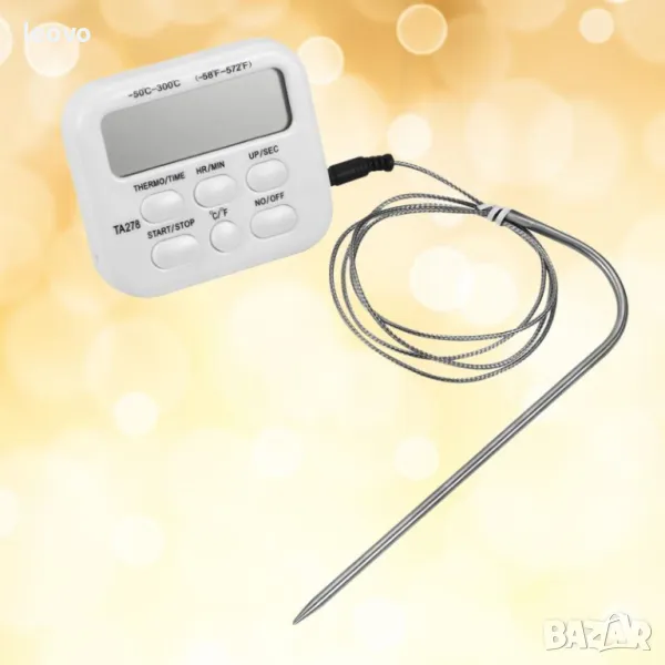 Готварски термометър TA278, с таймер и сонда.  Българско ръководство, снимка 1