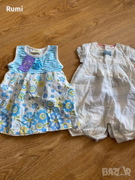 Лот от нова рокличка и гащеризон за момченце ! 74 р, снимка 1