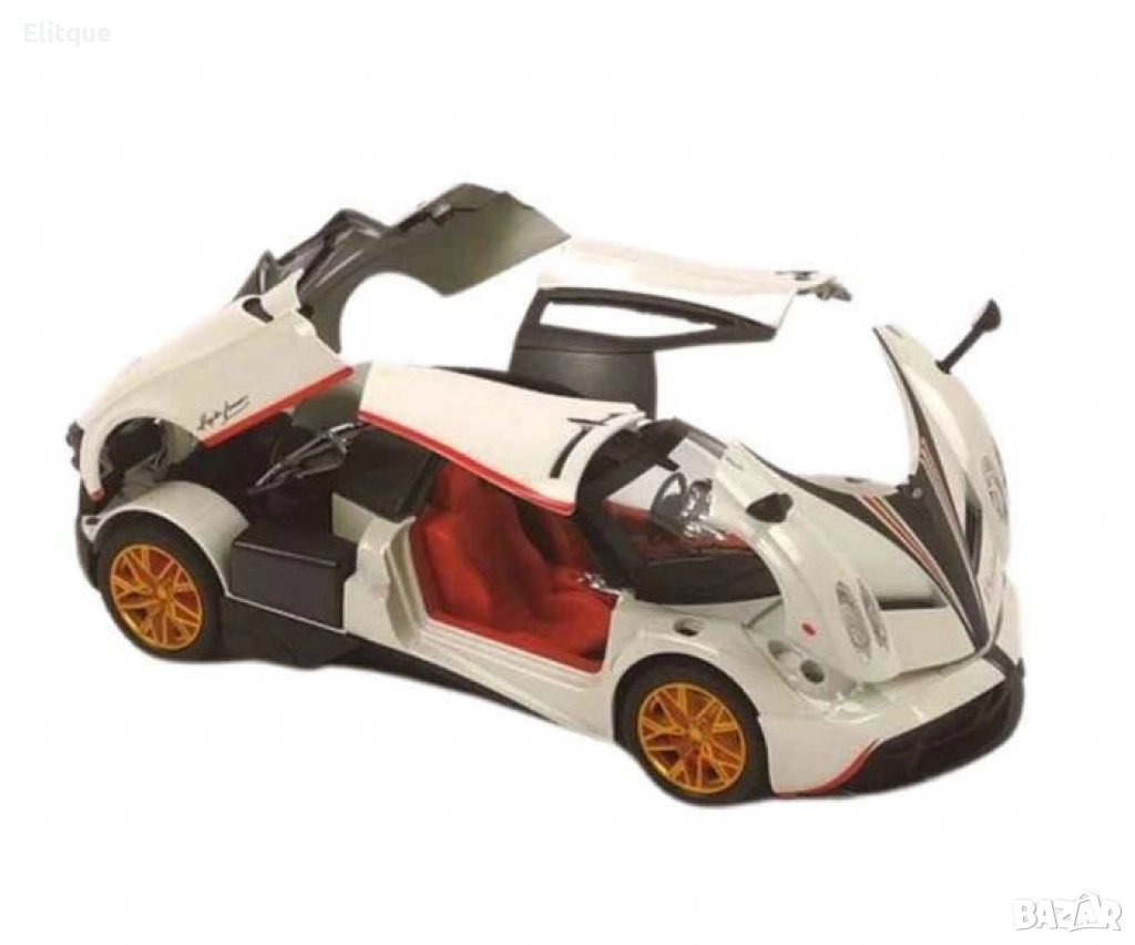 Метална количка Pagani с пушек, звук и светлина, снимка 1