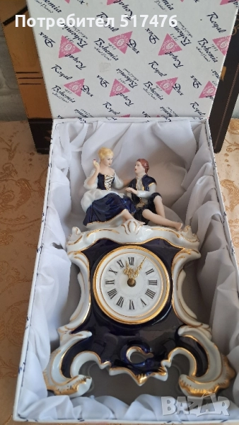 Порцеланов часовник Royal Dux Bohemia , снимка 1