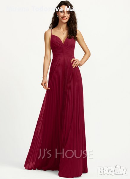 Абитуриентскa рокля с A-Line V-образно деколте с дължина до пода. EU52, XXXL-150лв., снимка 1