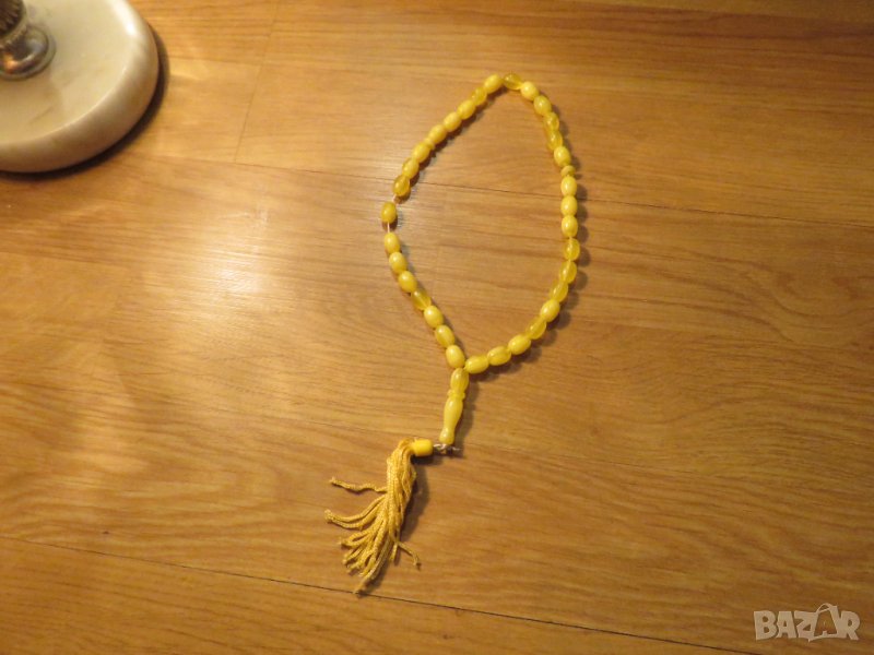 Броеница, желта османска броеница, турска броеница  с 33 мъниста, снимка 1