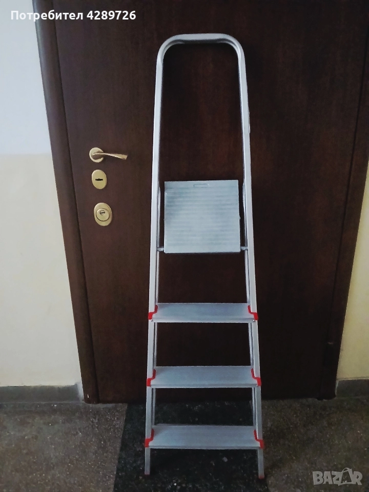Домашна метална стълба 4 стъпала, снимка 1
