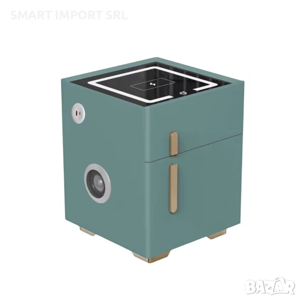 Интелигентно нощно шкафче Smart Heater, сейф, USB и Type-C, Bluetooth, зелен, снимка 1