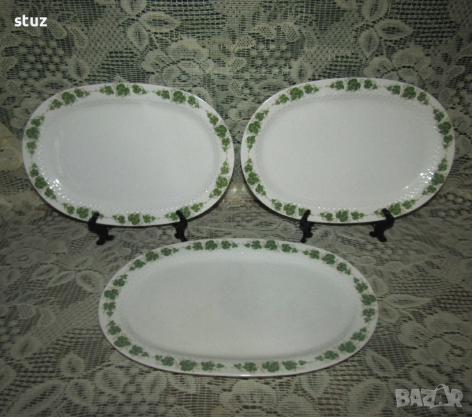 Немски порцеланови плата, овали, 2 размера, снимка 1