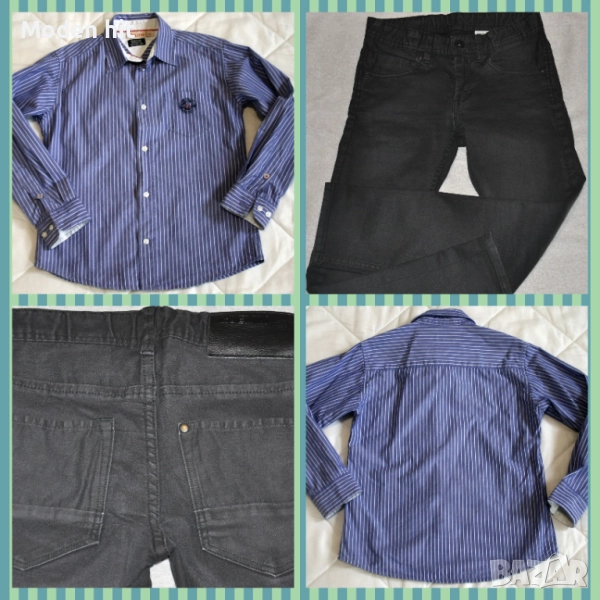 Дънки H&M с подарък ризка за момче размер до 140 см./9-10 години, снимка 1