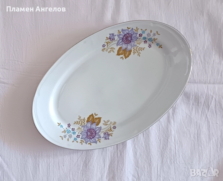 Стар български порцелан-плато. , снимка 1