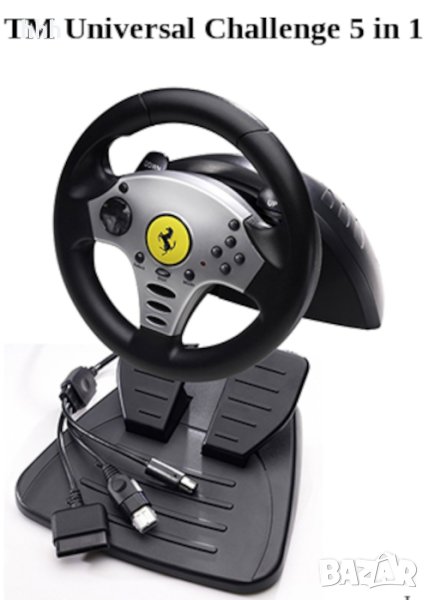 Геймърско кормило с педали и скорости Thrustmaster Universal Wheel 5-in-1 за PC; PS3; PS2; Wii, снимка 1