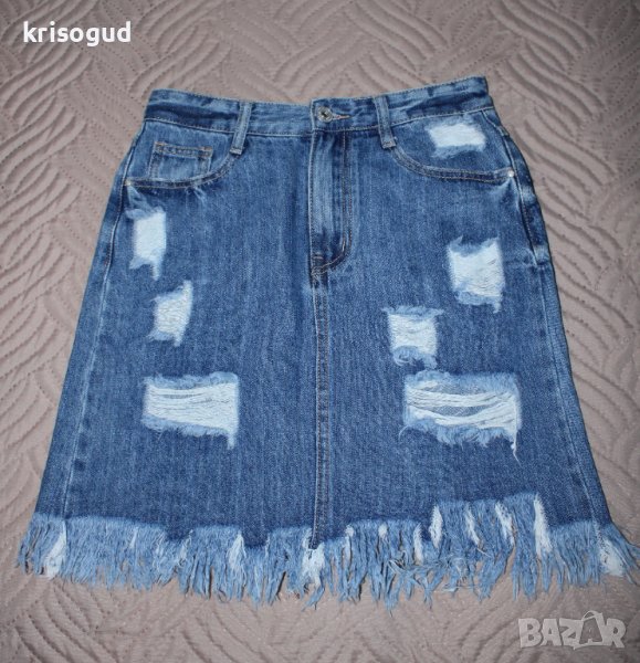 Дамска дънкова пола, снимка 1