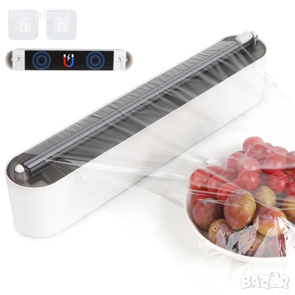 DBREAKS Магнитен диспенсър за стреч фолио Плавно рязане НОВО, снимка 1