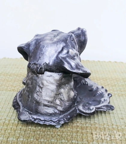 Винтидж метален пeпeлник Куче , снимка 5 - Антикварни и старинни предмети - 53438044