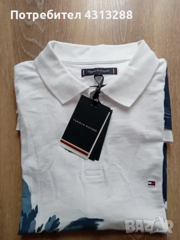 Tommy Hilfiger L размер тениска , снимка 4 - Тениски - 49654467