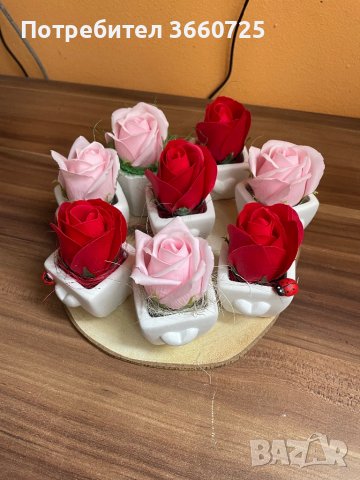 Уникални подаръци с ароматни сапунени рози, снимка 4 - Изкуствени цветя - 39883295