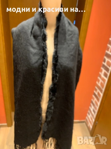 Голям кашмирен шал  с естествен косъм, снимка 8 - Шалове - 53168503