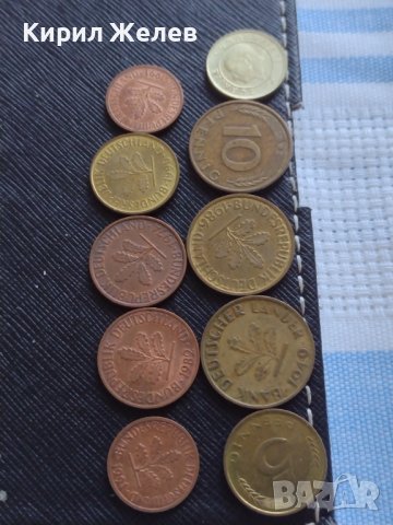 Лот монети от цял свят 10 броя ПФЕНИНГИ BUNDES REPUBLIC DEUTSCHLAND за КОЛЕКЦИОНЕРИ 25255, снимка 1 - Нумизматика и бонистика - 43558850