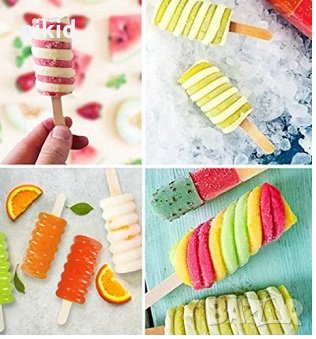 8 малки ескимо маршмелоу сладолед Popsicle Попсикъл молд силиконова форма калъп за направа десерти, снимка 3 - Форми - 33328635