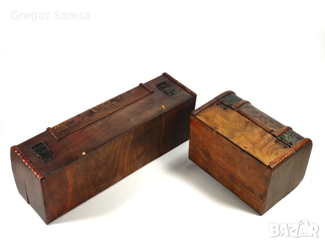 Две Дървени Кутии за Бижута и Подарък , снимка 4 - Кутии за съхранение - 53216222