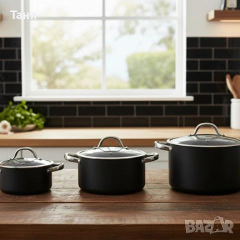 Алуминиева тенджера с мраморно покритие и капак – здравословно готвене без загаряне, снимка 6 - Съдове за готвене - 52503263