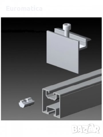 Алуминиева крайна скоба за закрепване на фотоволтаични панели, снимка 2 - Друга електроника - 37179837