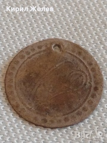 Стар КОРАБЕН ЖЕТОН над стогодишен рядък бронз мед за КОЛЕКЦИОНЕРИ 37197