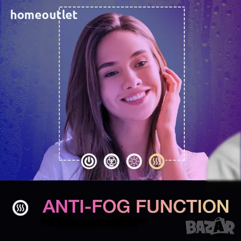 ПРОМОЦИЯ Стенно огледало с LED осветление и правоъгълна форма LUVODI KC-JJ1821-EU, снимка 7 - Огледала - 49674975