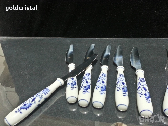 луксозни прибори за хранене с порцеланови дръжки , снимка 10 - Антикварни и старинни предмети - 52777130