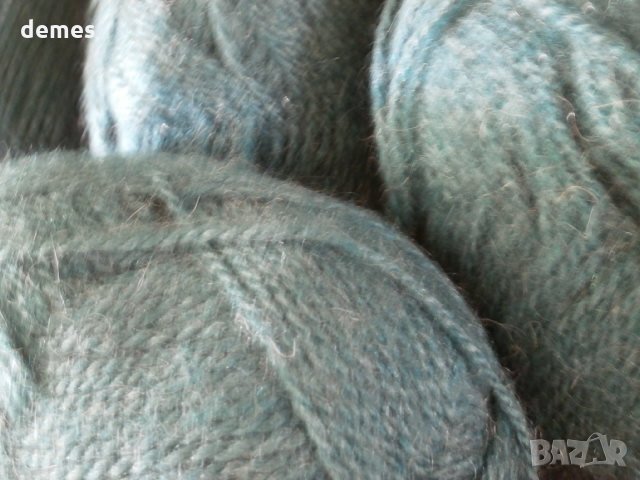 Маслено зелена турска прежда MOHAIR 400 грама, снимка 5 - Други - 27474920