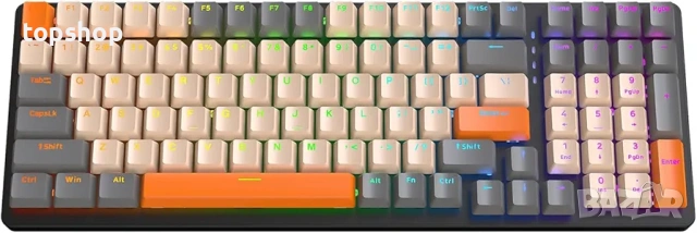 Геймърска Механична Клавиатура ZIYOULANG – RGB, Bluetooth/2.4G/Wireless , снимка 6 - Клавиатури и мишки - 53341910