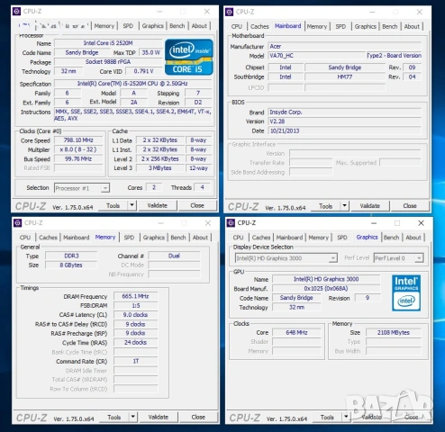 Laptop 17,3" Acer Aspire V3-771, Intel Core i5-2520M, 8 GB RAM, SSD+HDD , снимка 6 - Лаптопи за дома - 53131079