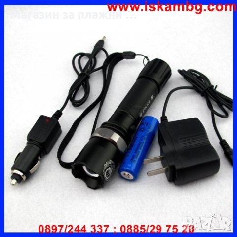 Акумулаторен LED фенер Power Style с Алуминиев корпус и ZOOM, снимка 4 - Други стоки за дома - 28473617