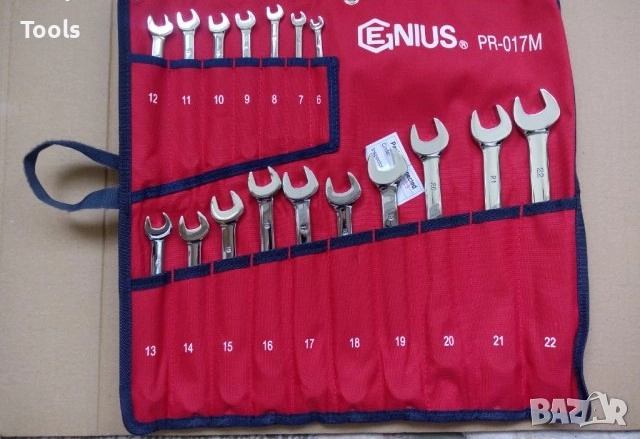 Genius tools 17 броя качествени Гаечни ключове комплект Хром Ванадий made in canada, снимка 2 - Ключове - 52890063