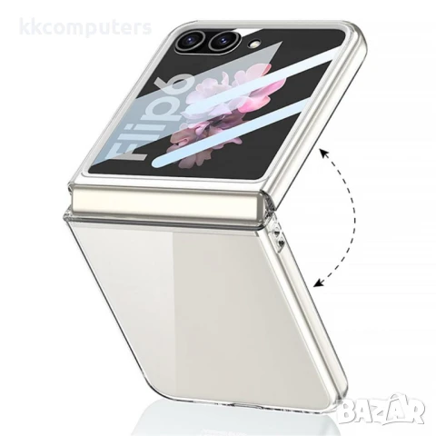 Samsung Galaxy Z Flip7 FE 5G / Z Flip6 5G PC Калъф с протектор от закалено стъкло, снимка 2 - Калъфи, кейсове - 51215757