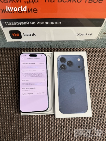 Гаранция! iPhone 17 Pro Deep blue Лизинг от 83лв/м син 10 зареждания, снимка 9 - Apple iPhone - 52547211