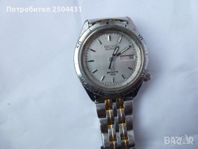 Мъжки часовник спорт кварцов гмуркач Seiko ретро японски стоманен, снимка 5 - Мъжки - 43612037