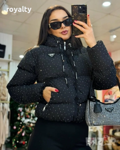 Prad🅰️ Черно Късо Зимно Дамско Яке 