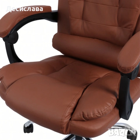 Ергономичен офис стол с лумбална опора от еко кожа – комфорт за дълги часове без болки, снимка 10 - Столове - 53138671